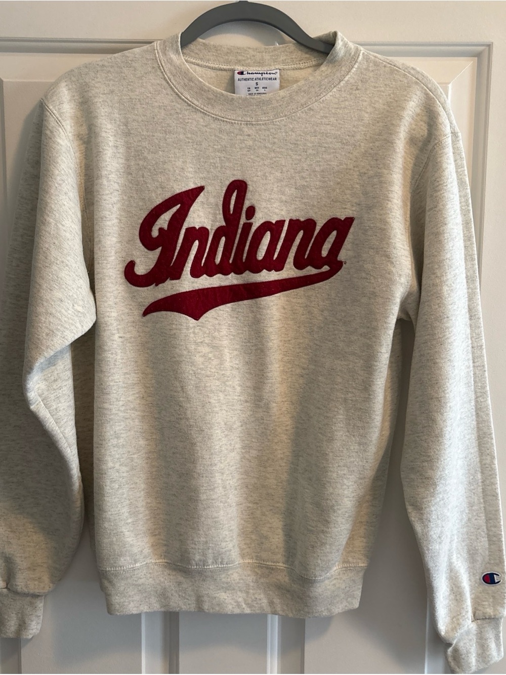 Vintage 90s Indiana University Sweatshirt Pullover Champion Size: S Embroidered